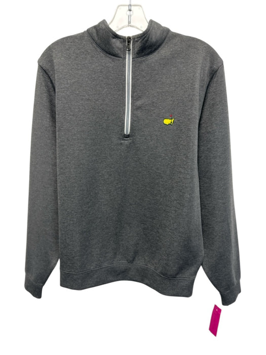 Masters Tech Size Small Gray Polyester Blend Long Sleeve Heathered Logo Sweater Gray / Small