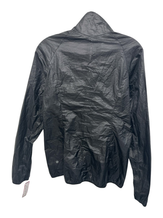 Lululemon Size 4 Black Polyester Long Sleeve Quarter Zip Zip Pocket Jacket Black / 4