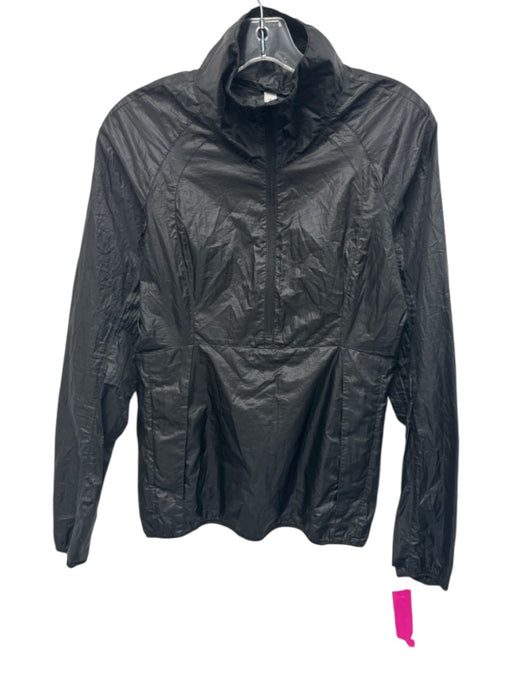 Lululemon Size 4 Black Polyester Long Sleeve Quarter Zip Zip Pocket Jacket Black / 4