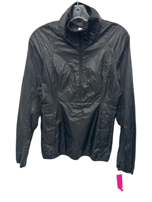 Lululemon Size 4 Black Polyester Long Sleeve Quarter Zip Zip Pocket Jacket Black / 4