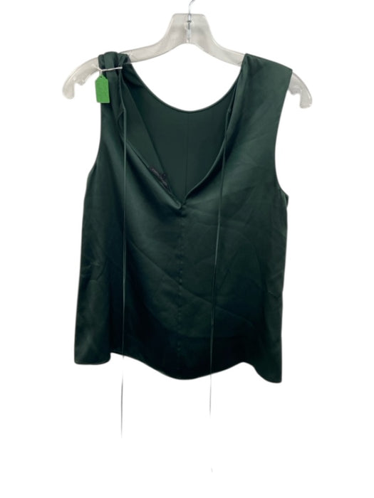 Beautiful People Size P Green Silk Sleeveless Tie Back Pintuck Tank Top Green / P