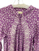 Natalie Martin Size XS Purple & White Silk Long Sleeve Floral Maxi Dress Purple & White / XS