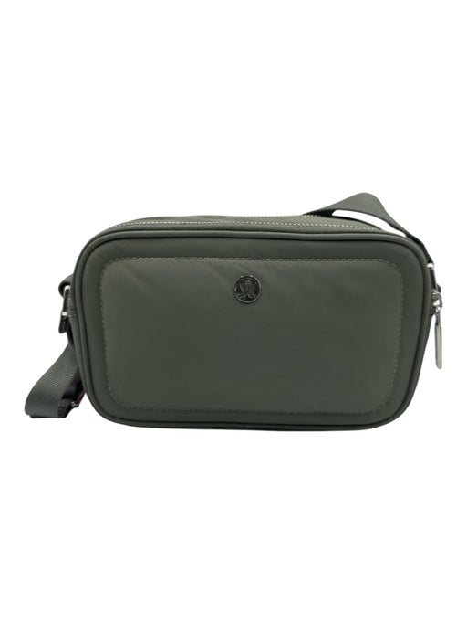 Lululemon Sage green Nylon Zip Close Silver Hardware Crossbody Bag Sage green / Small