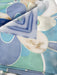 Oscar by Oscar de la Renta Blue, Green, Beige Silk Square Abstract scarf Blue, Green, Beige / Large