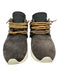 Esse Ut Esse Shoe Size 40 Taupe Gray Leather Upper Suede Fringe Accent Sneakers Taupe Gray / 40