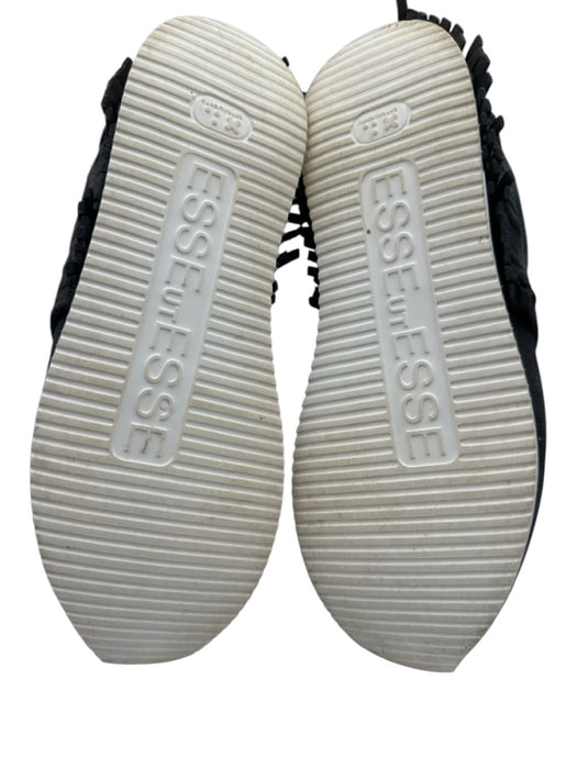 Esse Ut Esse Shoe Size 40 Taupe Gray Leather Upper Suede Fringe Accent Sneakers Taupe Gray / 40