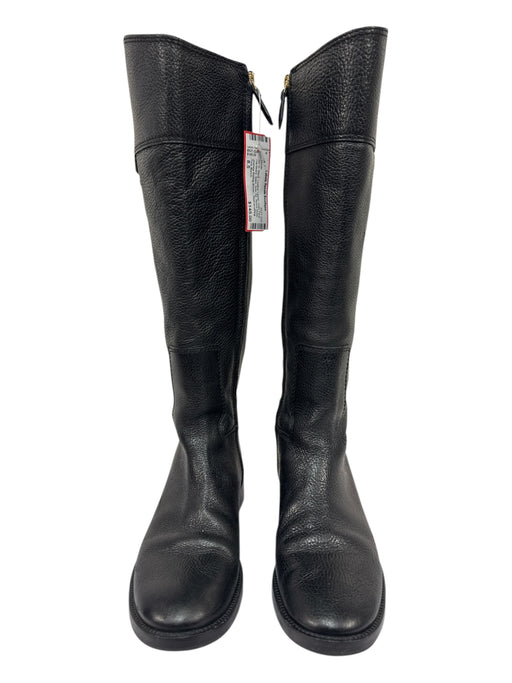 Tory Burch Shoe Size 8.5 Black Leather Upper Gold Tone Hardware Solid Boots Black / 8.5