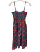 DRA Los Angeles Size S Blue, Red, Pink Cotton Spaghetti Strap Floral Print Dress Blue, Red, Pink / S