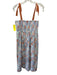 Compania Fantastica Size M Orange, Blue, Green Cotton Sleeveless Midi Dress Orange, Blue, Green / M