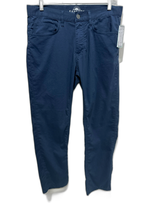Faherty Size 30 Navy Cotton Blend Solid Khaki Men's Pants Navy / 30