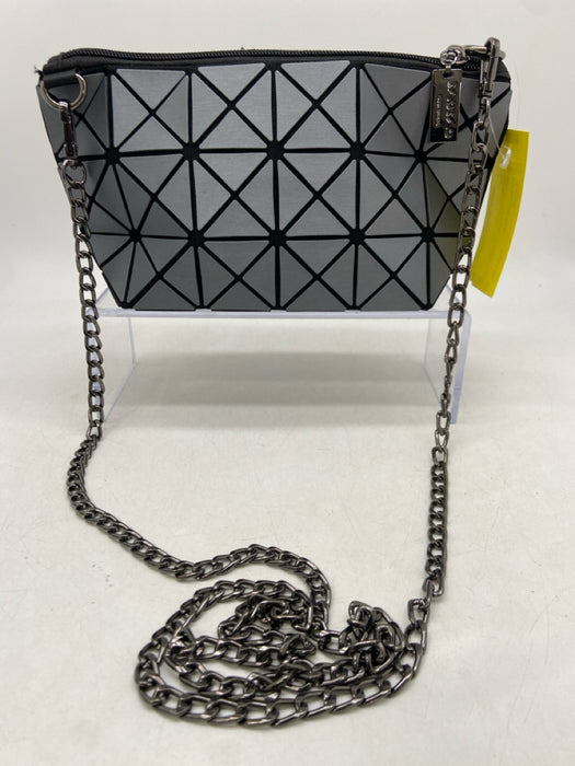 Bao Bao Issey Miyake Gunmetal & black PVC Geometric Rectangular Detachable Bag