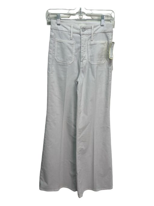 Mother Size 24 Gray White Cotton Blend High Rise Corduroy Pockets Pants Gray White / 24