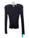 Veronica Beard Size XS Black Rayon & Acetate Blend Rib Knit Long Sleeve Top Black / XS