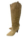 Veronica Beard Shoe Size 7 Beige Suede Cowboy Boot Knee High Pointed Toe Boots Beige / 7