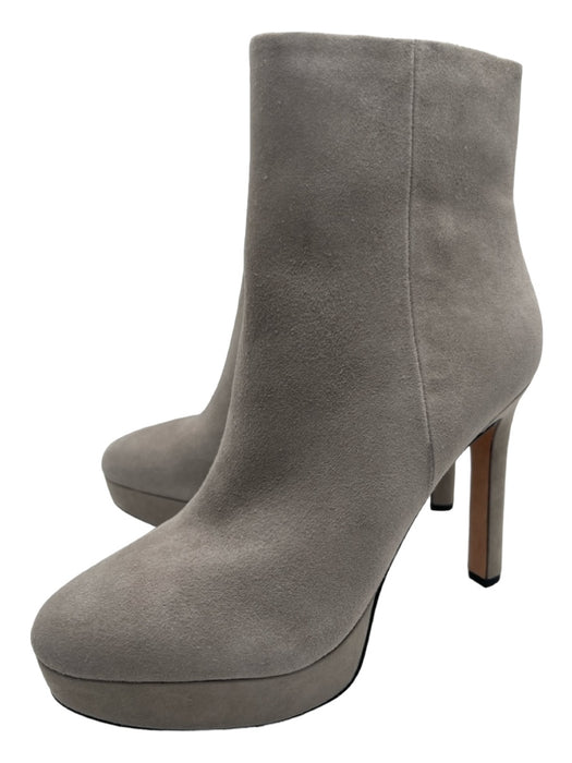 Veronica Beard Shoe Size 7 Gray Suede Ankle Almond Toe Stiletto Booties Gray / 7