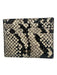 Balmain Black & Cream Leather Card Holder Snake Print Embossed Wallets Black & Cream