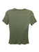 Veronica Beard Size XXS Olive Green Pima Cotton Ribbed Short Sleeve T Shirt Top Olive Green / XXS