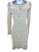 Tom Ford Size XS Cream White Viscose & Polyester Crochet Long Sleeve Mini Dress Cream White / XS