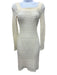 Tom Ford Size XS Cream White Viscose & Polyester Crochet Long Sleeve Mini Dress Cream White / XS