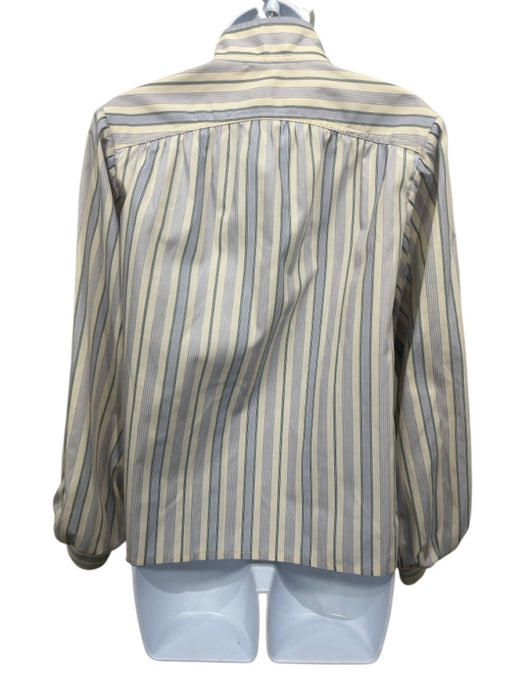 Zimmermann Size OP Beige, Blue, Green Polyester & Cotton Striped Blouse Top Beige, Blue, Green / OP