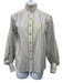 Zimmermann Size OP Beige, Blue, Green Polyester & Cotton Striped Blouse Top Beige, Blue, Green / OP