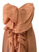 Zimmermann Size 0 Peach Pink Cotton Strapless Ruffle Shirred Back Dress Peach Pink / 0