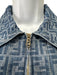 Fendi Size 36 Medium & light wash Cotton & Linen Zucca Monogram Chambray Jacket Medium & light wash / 36