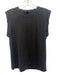 Veronica Beard Size XS Charcoal Gray Pima Cotton Cap Sleeve Folded Heathered Top Charcoal Gray / XS