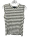 Veronica Beard Jeans Size XS White & Green Pima Cotton Cap Sleeve Folded Top White & Green / XS