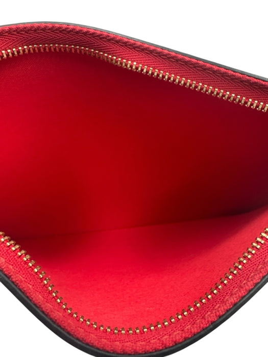 Christian Louboutin White, Cream & Red Leather Monogram Stud Detail Tote Bag White, Cream & Red / Large