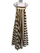 Zimmermann Size 0P Cream White & Brown Cotton Striped Spaghetti Strap Dress Cream White & Brown / 0P