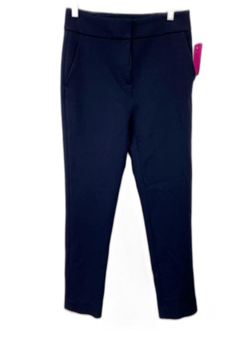 Veronica Beard Size 00 Navy Polyester & Viscose Trouser Zip Fly Hook & Eye Pants Navy / 00
