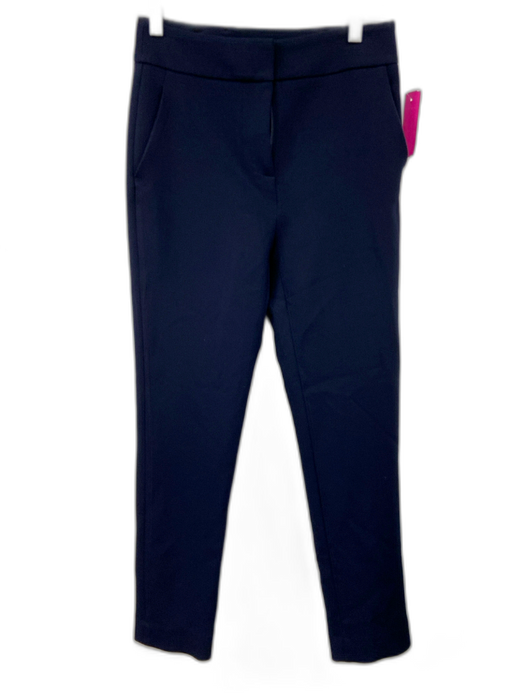 Veronica Beard Size 00 Navy Polyester & Viscose Trouser Zip Fly Hook & Eye Pants Navy / 00