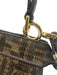 Fendi Brown Canvas Sequin Zucca Monogram Top Handle Crossbody Bag Brown / S