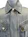 Zimmermann Size 0 Light Wash Cotton Bomber Cropped Elastic Hem Jacket Light Wash / 0