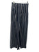 Veronica Beard Size 00 Navy Blue & White Cotton Blend Striped Front Pleat Pants Navy Blue & White / 00
