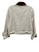 Madewell Size XXS White & Brown Cotton Denim Button Front Corduroy Jacket White & Brown / XXS