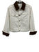 Madewell Size XXS White & Brown Cotton Denim Button Front Corduroy Jacket White & Brown / XXS
