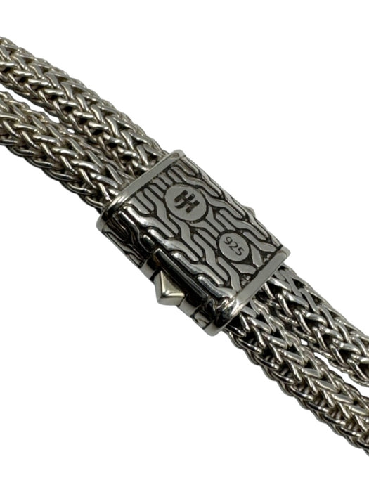 John Hardy Silver Sterling Silver 925 Snake Chain Knot Choker Necklace Silver
