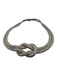 John Hardy Silver Sterling Silver 925 Snake Chain Knot Choker Necklace Silver