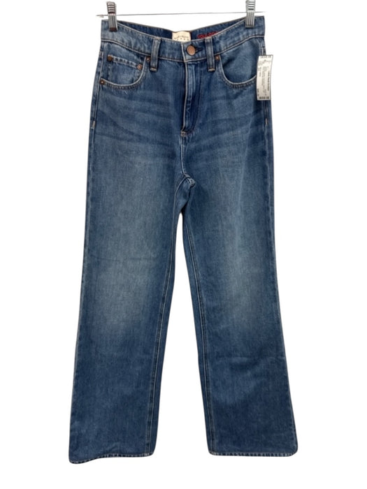 Alice + Olivia Size 24 Medium Wash Polyester Blend High Rise Wide Leg Jeans Medium Wash / 24