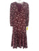 Rebecca Taylor Size 0 Burgundy & multi Silk & Polyester floral print Dress Burgundy & multi / 0
