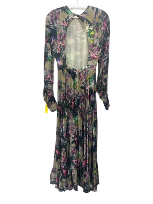 ROTATE BIRGER CHRISTENSEN Size 4 Green & Multi Viscose Blend floral print Dress Green & Multi / 4