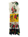 Carolina K Size XS Cream & Multi Cotton Blend floral print 1/4 Button Maxi Dress Cream & Multi / XS