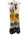 Carolina K Size XS Cream & Multi Cotton Blend floral print 1/4 Button Maxi Dress Cream & Multi / XS