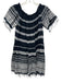 LemLem Size XS Black & White Cotton Off Shoulder Tassel Detail Above knee Dress Black & White / XS