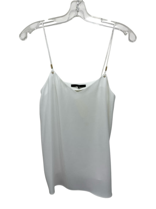 Tibi Size 2 White No Fabric Tag V Neck Crepe Cami Top White / 2