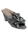 Loeffler Randall Shoe Size 8B Silver Leather Metallic Bow Detail Sandals Silver / 8B