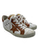 Golden Goose Shoe Size 38 White & Brown Canvas Lace Up Leather Detail Shoes White & Brown / 38