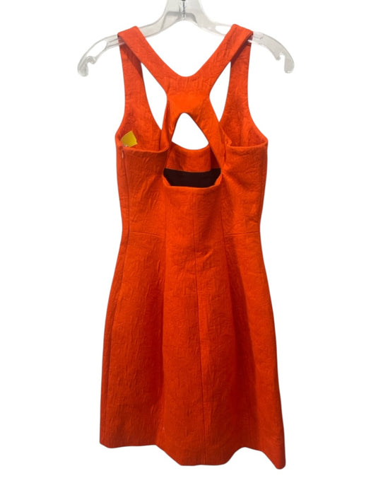 Proenza Schouler Size 0 Orange Cotton Blend Sleeveless Floral Textured Dress Orange / 0